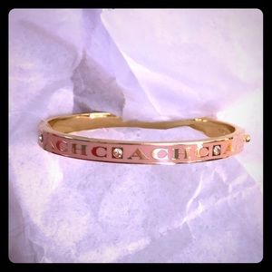 COACH ID Bracelet Gold/ Pink